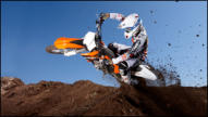 Dirt Bike flying though the air Dirt Bike flying though the air