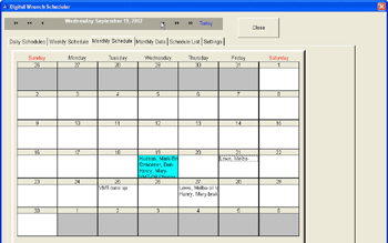 Repair Order scheduling screen